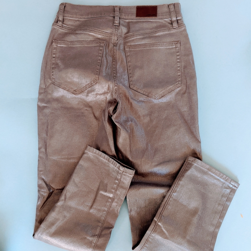 High Rise Shimmer Ankle Jeans - Picture 2 of 8